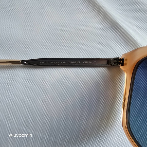 DIFF Bella Oversized Sunglasses Polarized Coral Blue Used With Case CR-BE10P - Picture 9 of 14